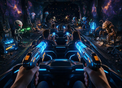 Dark ride amusement attraction